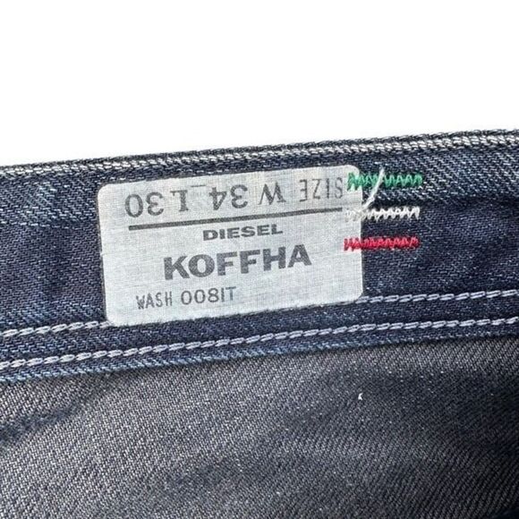 DIESEL KOFFHA Designer Jeans Medium Blue Wash Made in Italy Regular Straight Den - Picture 6 of 7